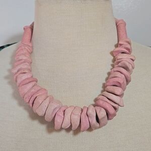 Vintage Chunky Pink Bead Necklace